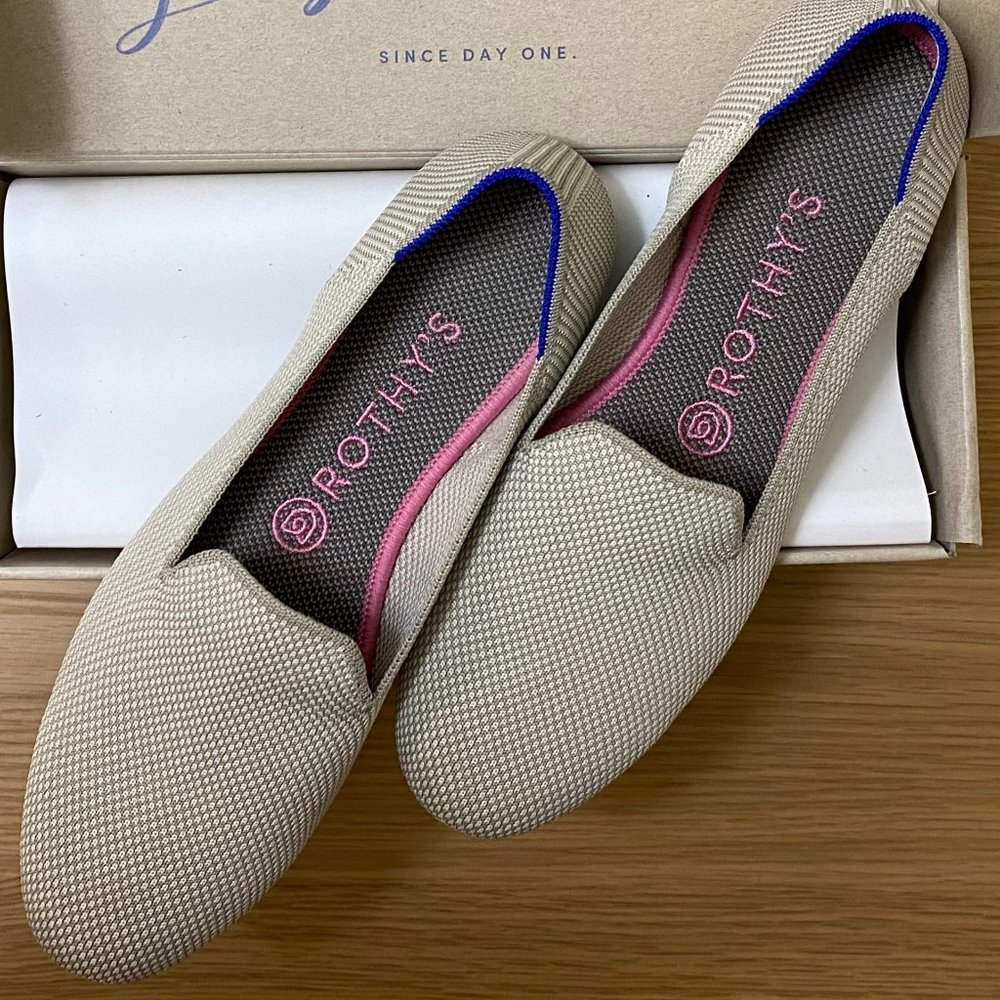Rothy's The Loafer in Linen Double Stitch, 8